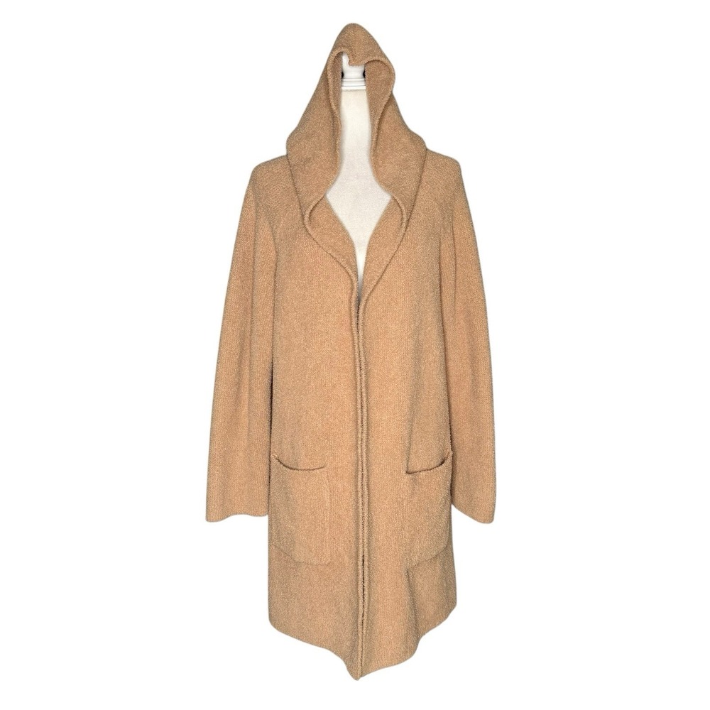 Barefoot Dreams Cozy Chic Hooded Cardigan Size XL Neutral Minimalist Soft Beige